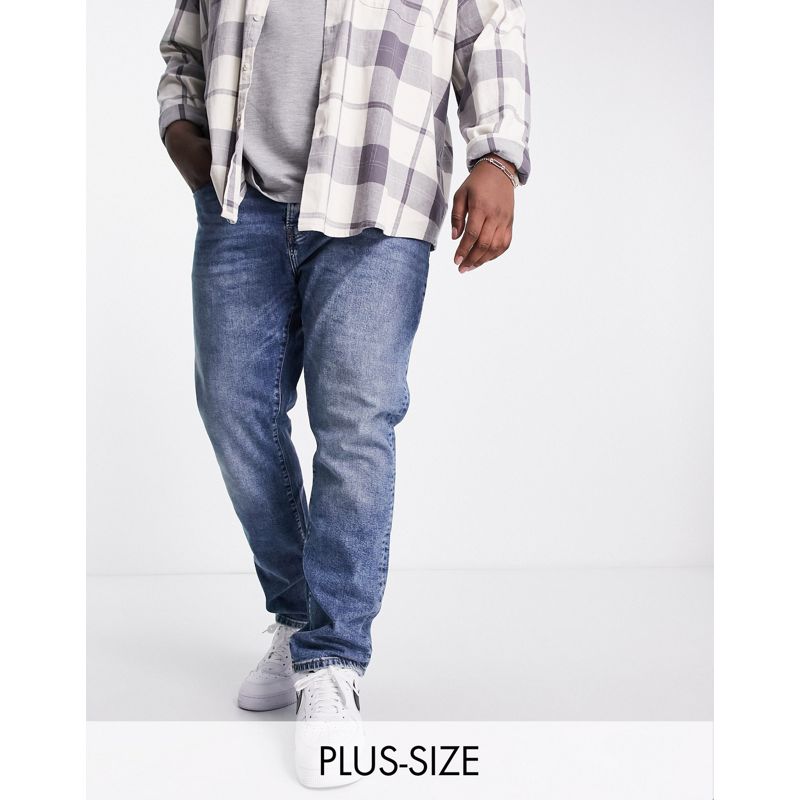 JlRLu Jeans slim Topman Big & Tall - Jeans slim lavaggio medio 