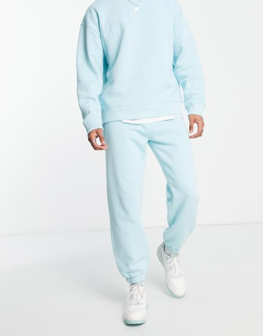 Topman – Blå mjukisbyxor i oversize   