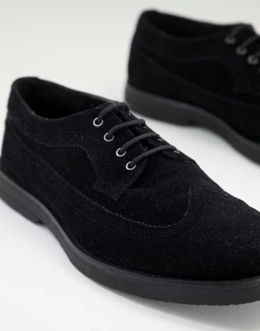 Topman black hot sale suede shoes