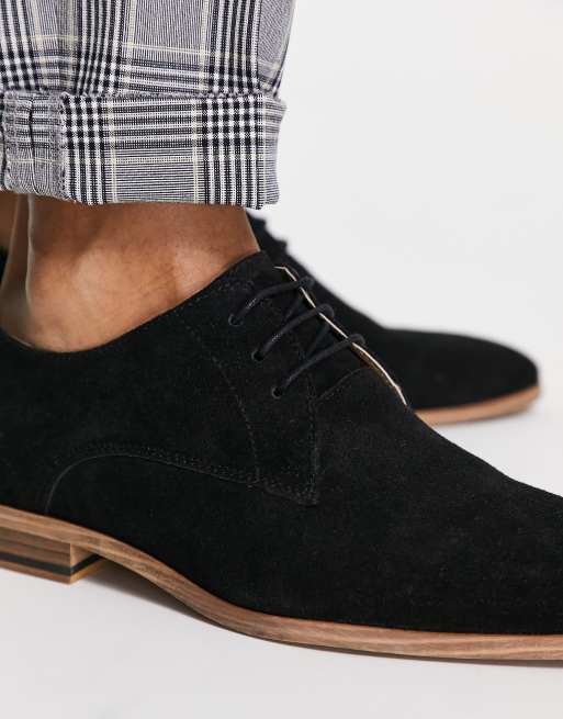 Topman black hot sale suede shoes