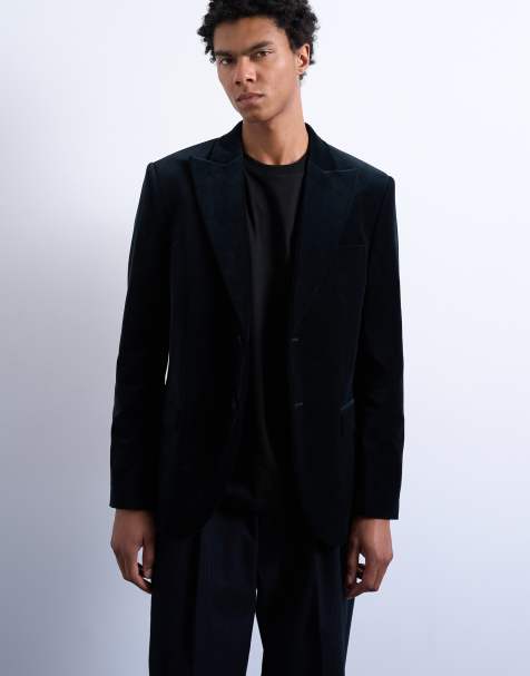 Topman - Blazer en velours - Noir - view 1