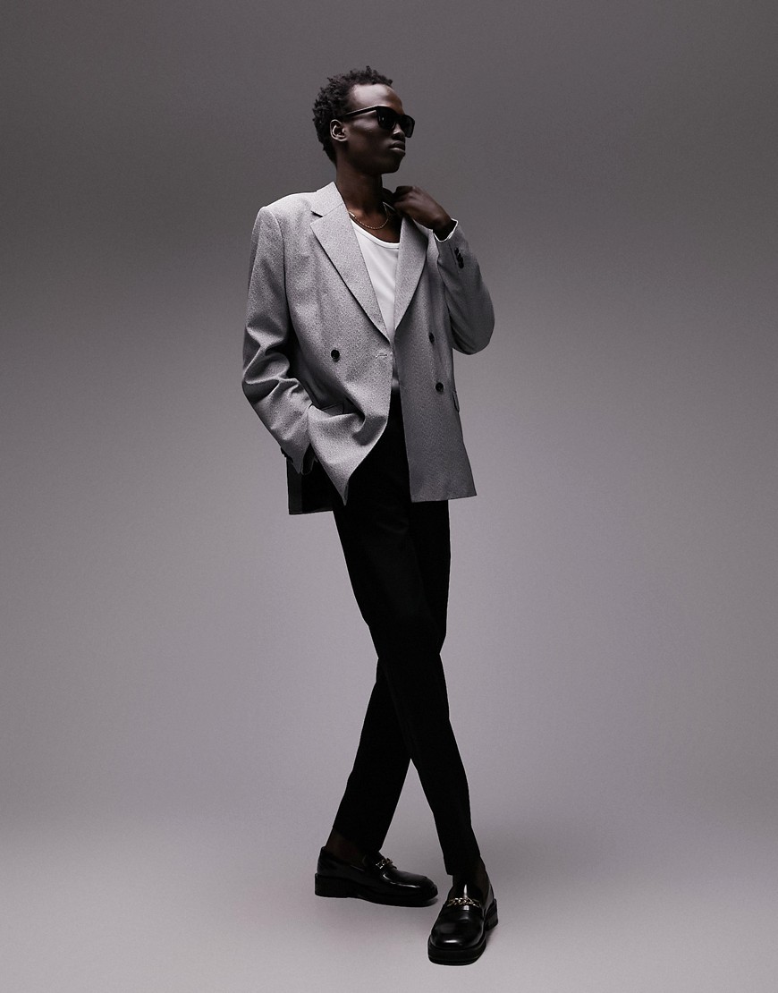 Topman blazer modern fit in black and white