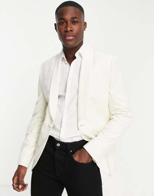 Topman - Blazer van fluweel in wit