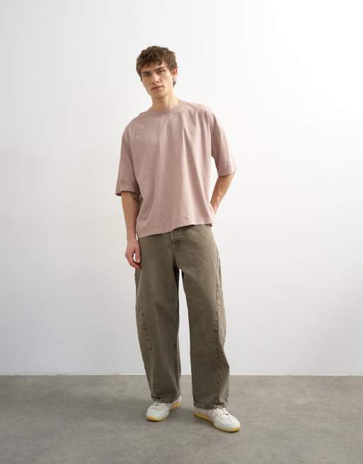 Topman – Blekrosa t-shirt med boxig passform, 2 av 5