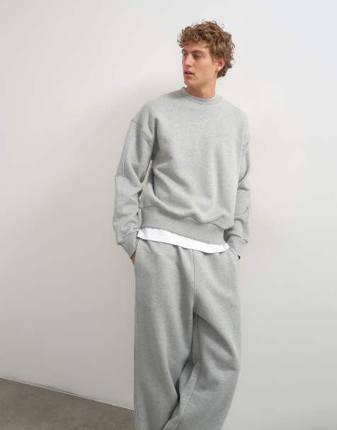 Topman bluza relaxed fit z grubszej dzianiny w szary melanż - view 1