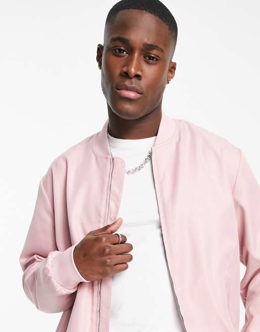 ASOS Bomber Jacket in Purple for Men