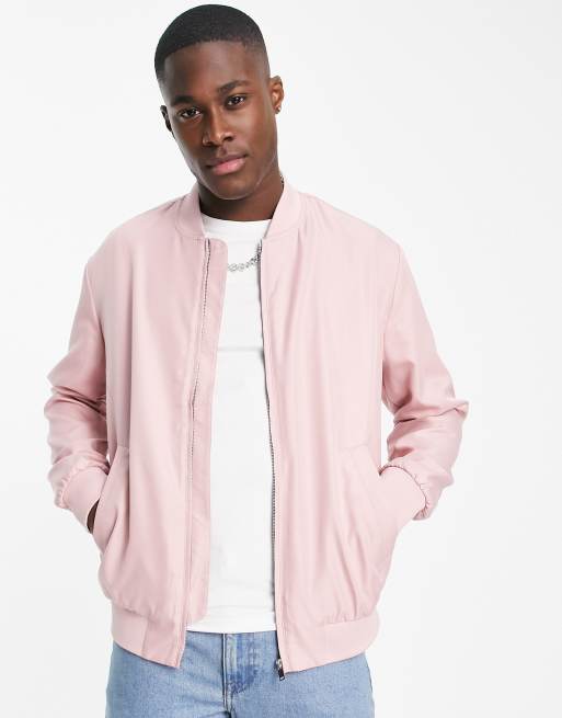 Pink on sale bomber men