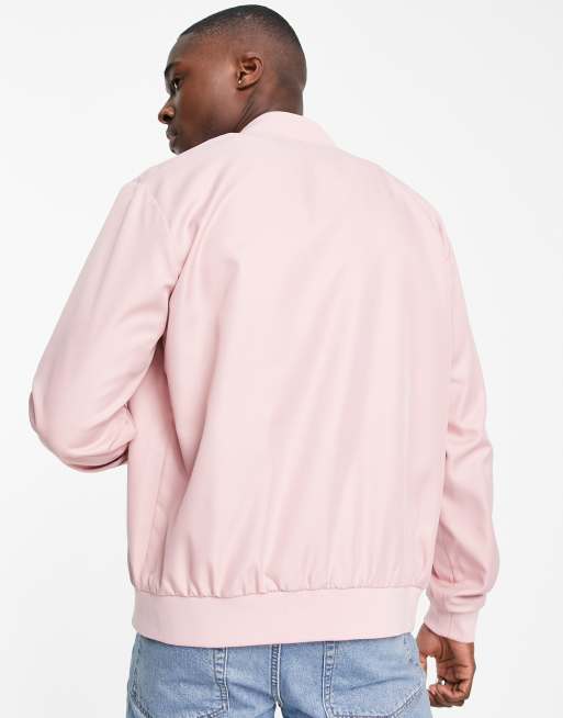 ASOS Pink Ultimate Embellished Satin Bomber Jacket Coat UK SIZE 8