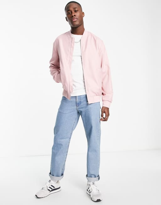 Light pink 2024 bomber jacket mens