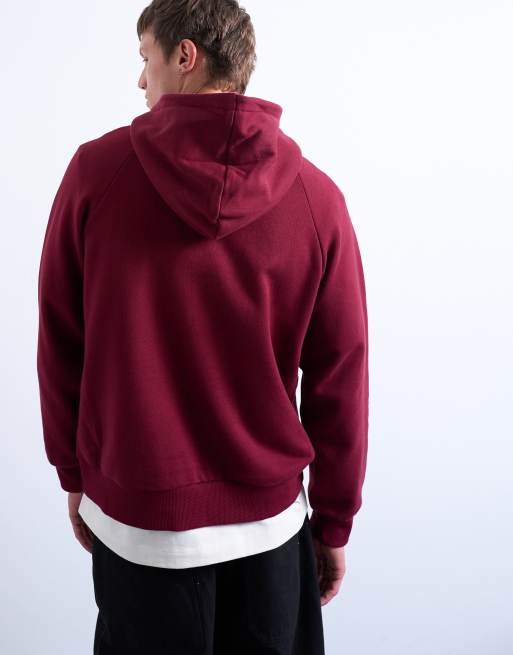Topman – Bordowa bluza z kapturem o pudełkowym kroju, 5 z 5