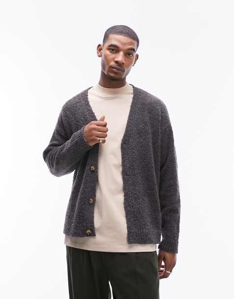 Dark grey outlet cardigan mens