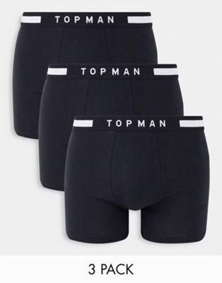 Topman boxer briefs in black 3pk