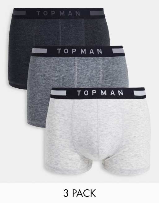 Topman boxers in black and grey 3 pack | ASOS