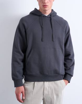 Topman Oversized Fit Hoodie In Black