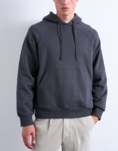 Topman boxy fit hoodie in charcoal