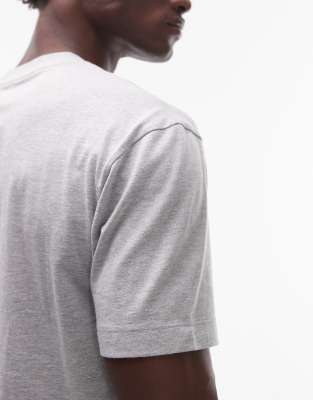 Topman Boxy Fit T-shirt In Gray