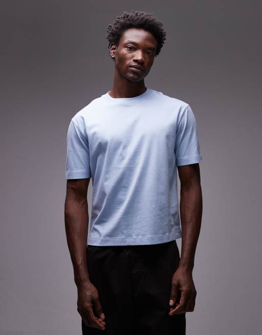 Topman boxy fit t-shirt in light blue