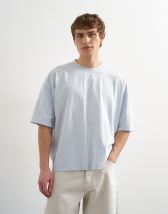 Topman boxy fit t-shirt in washed blue