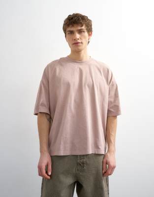 Topman Boxy Fit T-shirt In Pink