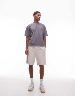 Topman Boxy Fit Waffle Knit T-shirt