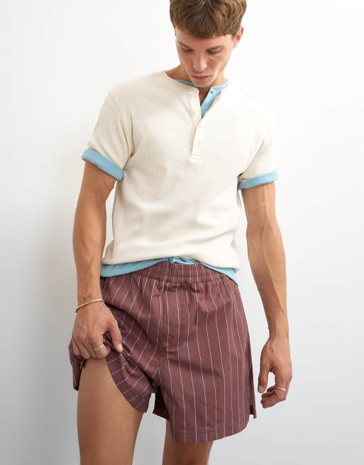 Topman – Brązowe krótkie szorty w paski, 4 z 5