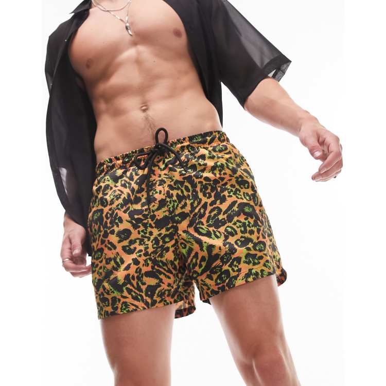 Animal print best sale swim shorts