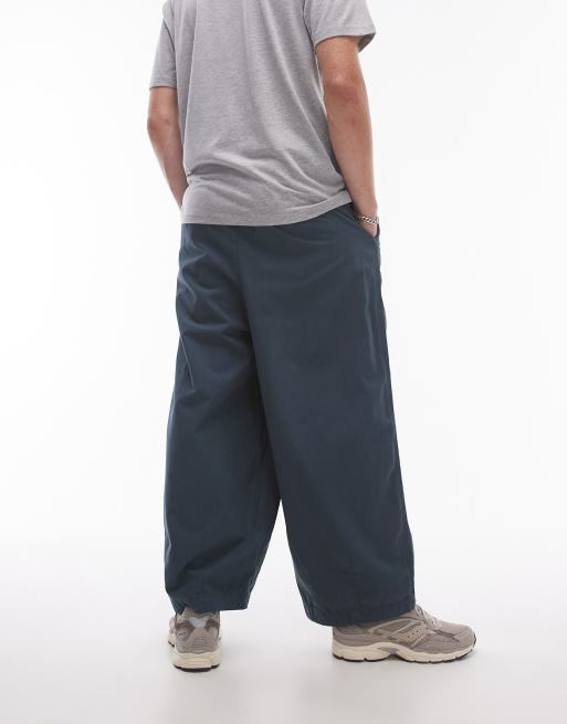 Topman - Broek met wijde pijpen in middenblauw, 2 van 5