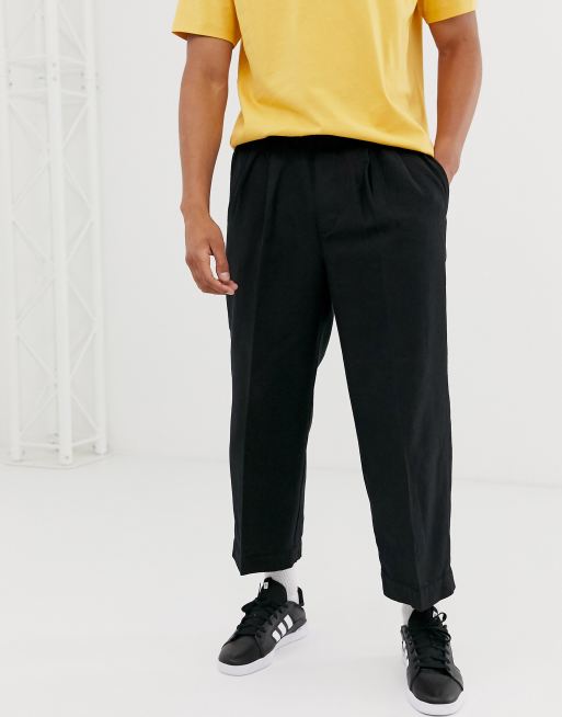 Topman - Broek met wijde pijpen in zwart