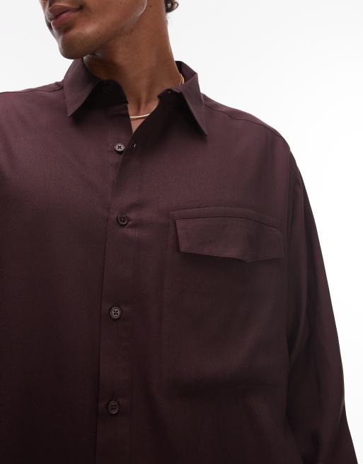 Topman - Brun oversized skjorte, 4 af 4