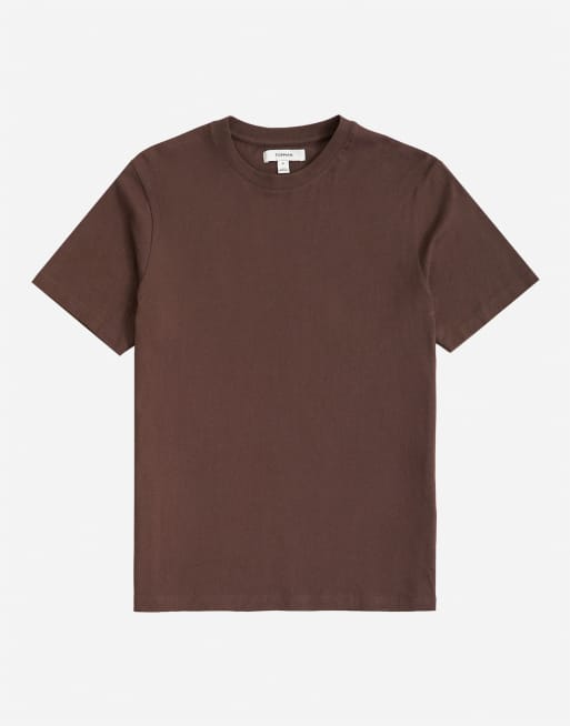 Topman - Brun t-shirt i klassisk pasform, 6 af 7