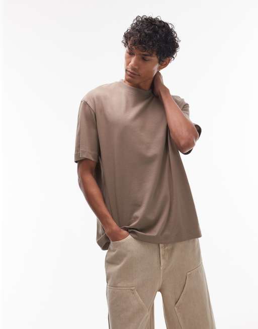 Topman – Brun t-shirt i oversize