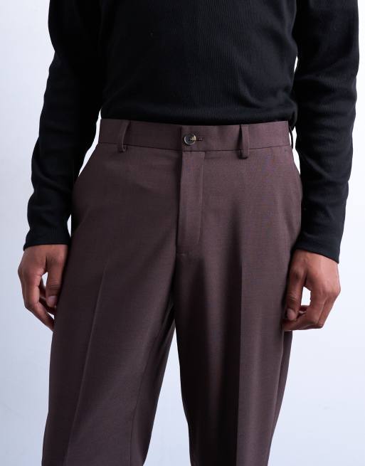 Topman – Bruna, raka byxor i yllestil, 3 av 5
