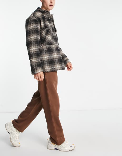 Topman - Brune joggingbukser med lige ben, 4 af 4
