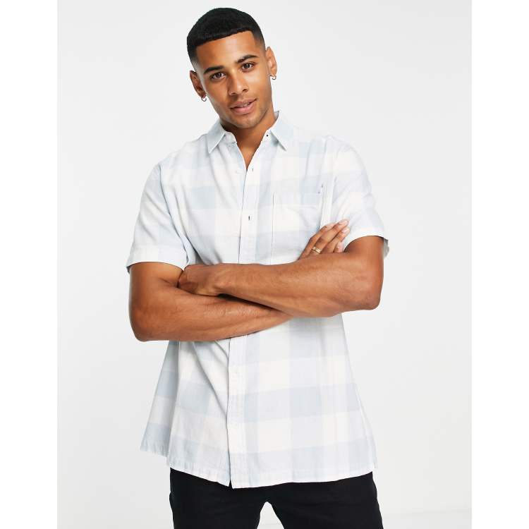 Men's Buffalo Check Short Sleeve Button UP