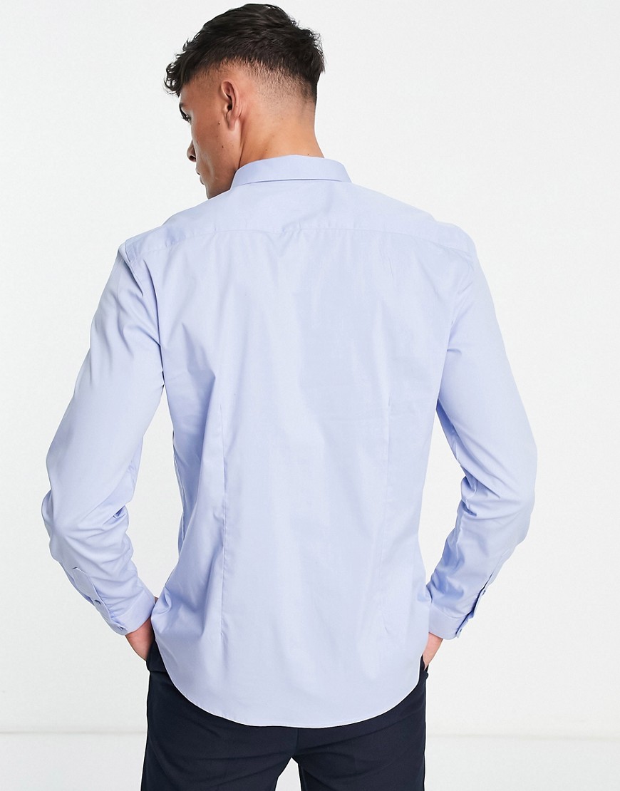 Camicia elegante elasticizzata blu - Topman Camicia donna  - immagine1