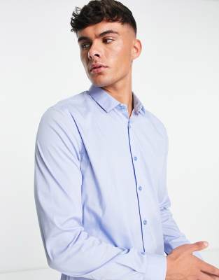 Camicia elegante elasticizzata blu - Topman Camicia donna  - immagine2