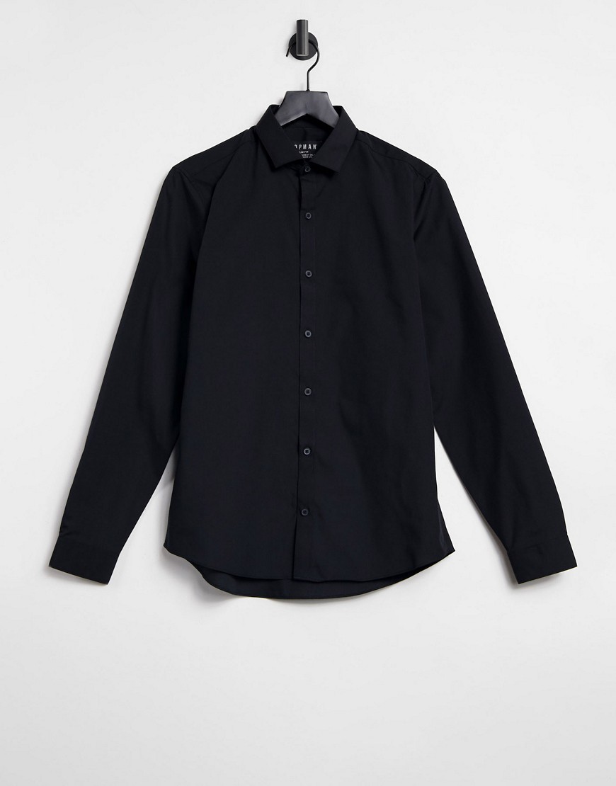 Topman - Camicia elegante nera-Nero