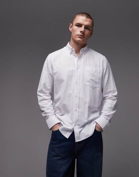 Topman - Camicia elegante testurizzata a maniche lunghe bianca - view 1