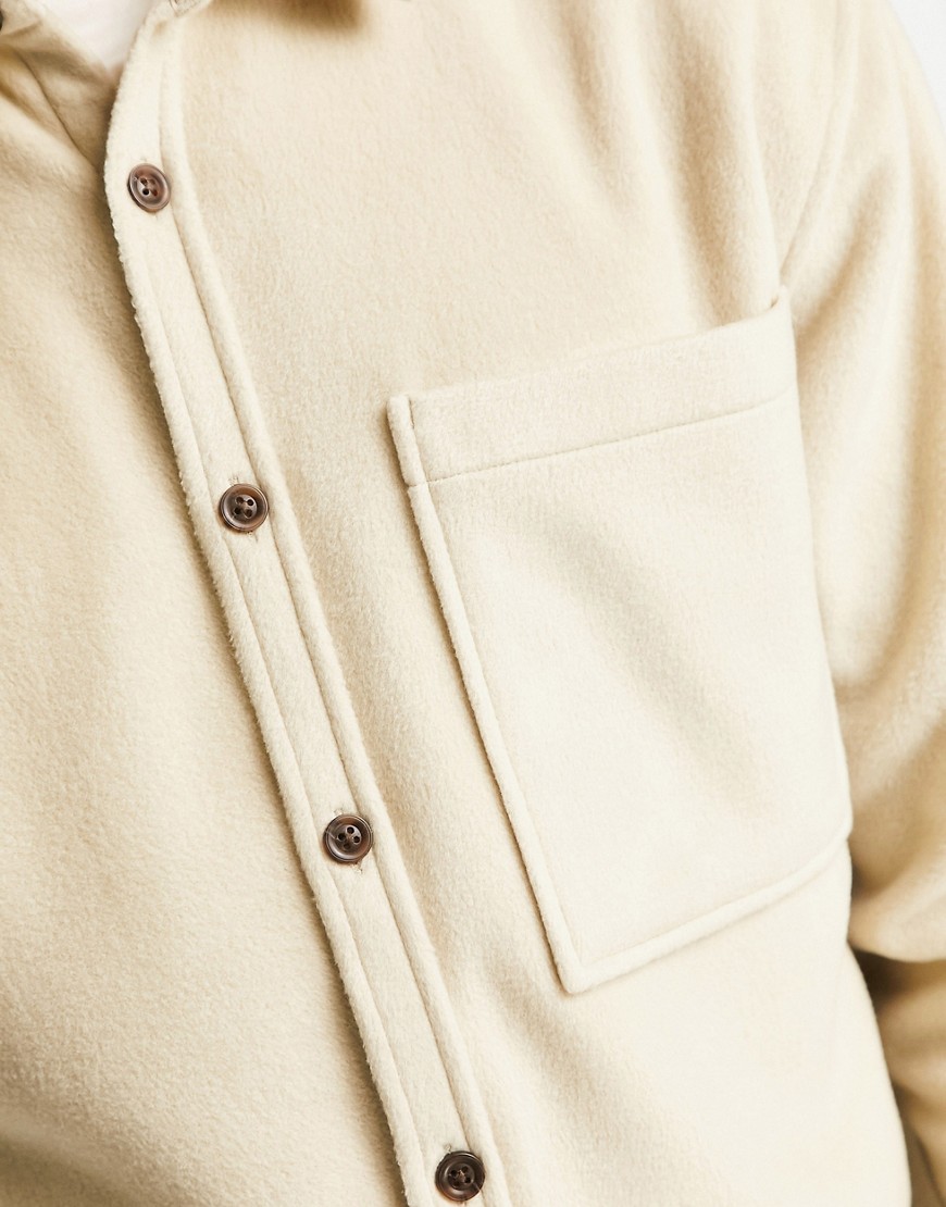 Camicia in pile color pietra chiaro-Neutro - Topman Camicia donna  - immagine1