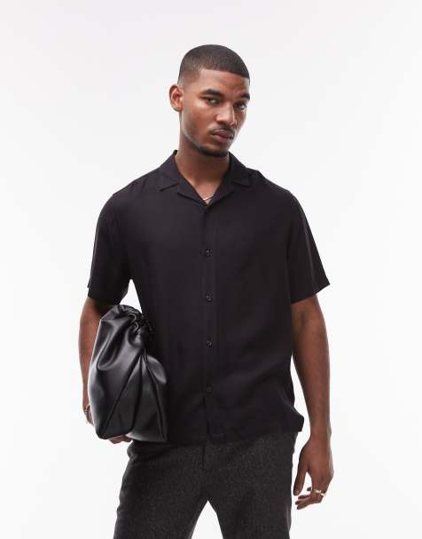Topman - Camicia nera a maniche corte - view 1