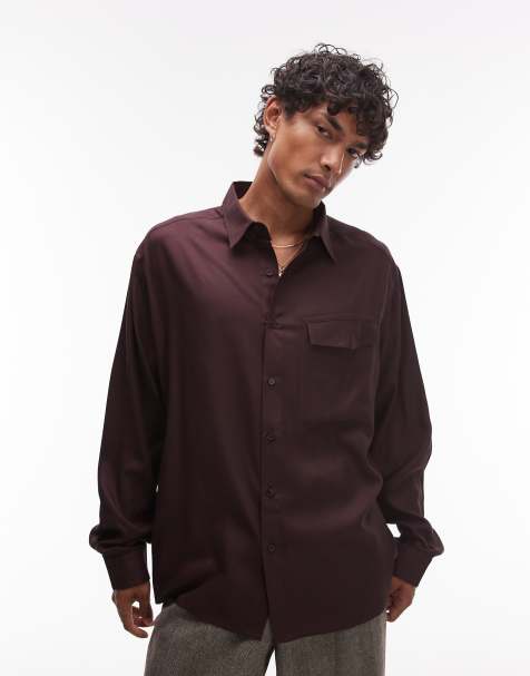Topman - Camicia oversize marrone - view 1