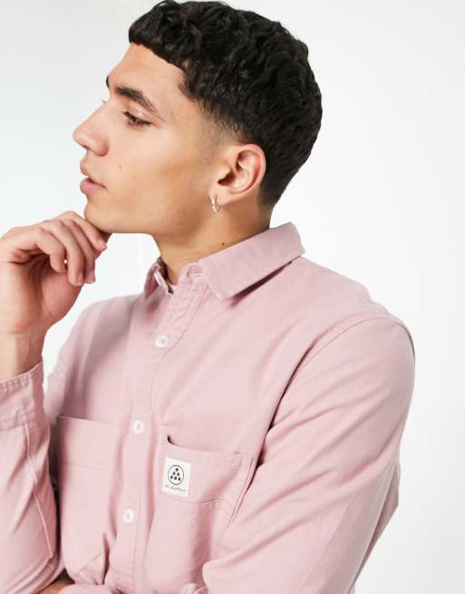 Topman canvas overshirt in pink, 4 of 4