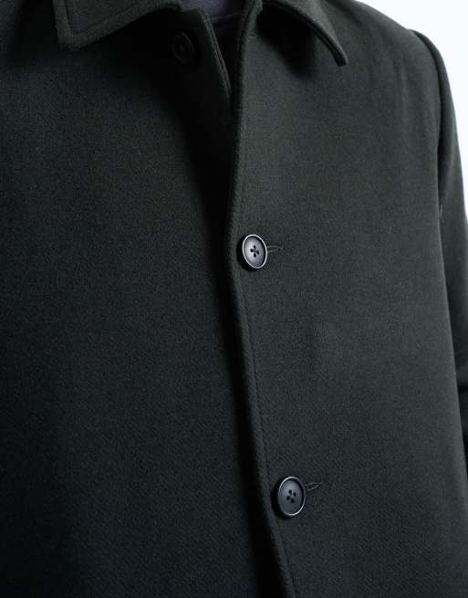 Topman - Cappotto verde scuro in misto lana, 4 di 5