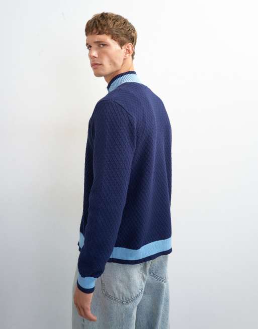 Topman Cardigan aus Strick in Blau mit regulärer Passform, 2 von 5