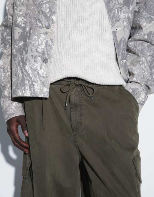 Topman Cargo-Hose mit Ballon-Schnitt in Khaki, 4 von 5