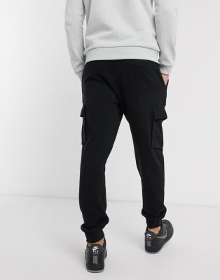 topman black cargo trousers