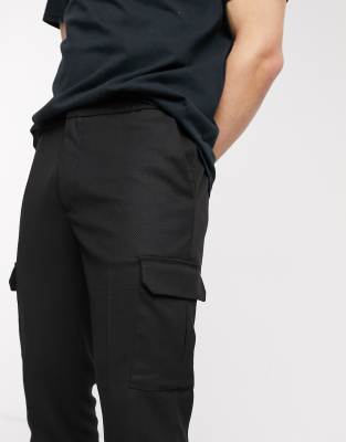 asos black cargo pants