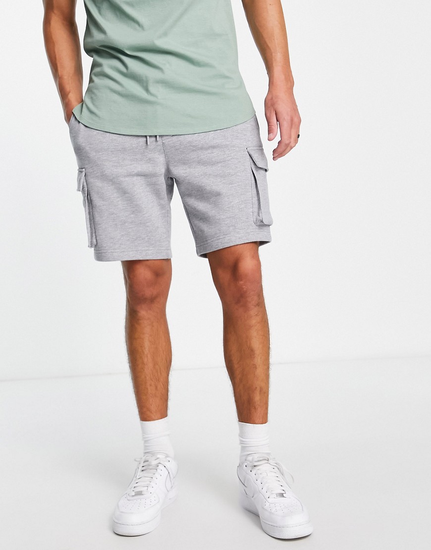 Topman Cargo Shorts In Gray-grey