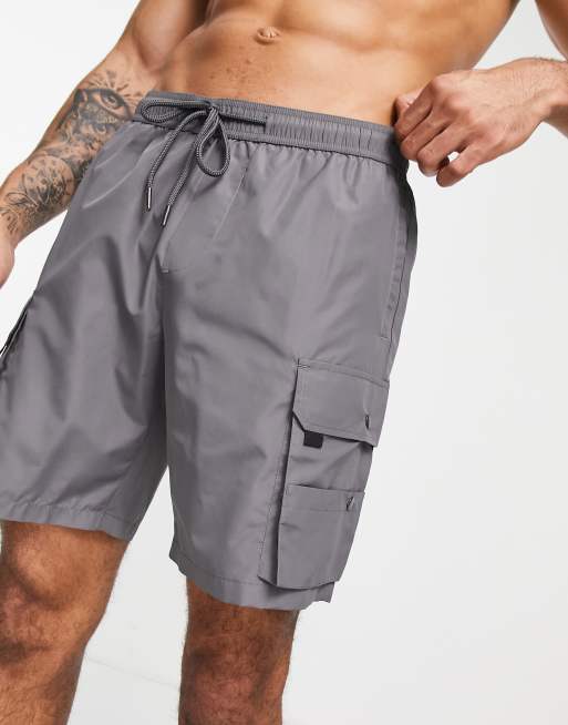 Grey store swimming trunks