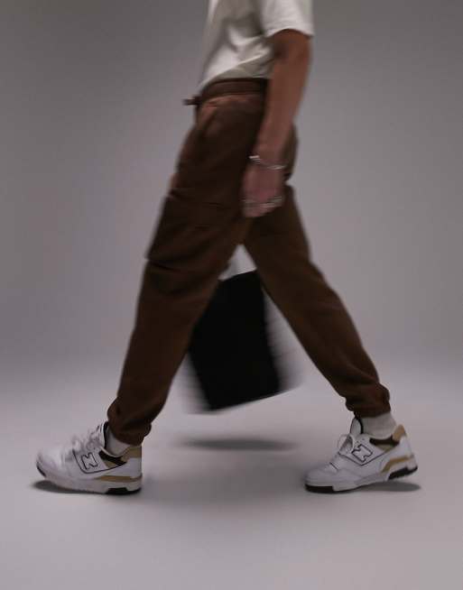 Topman cargo trackies in brown